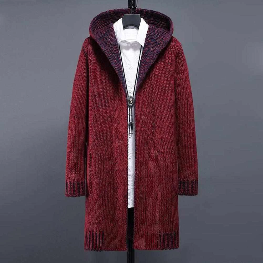 Xiaojin999 Store Men's Apparels Sky Madrid Long Hooded Open Cardigan 6 Xiaojin999 Store Men's Apparels Sky Madrid Long Hooded Open Cardigan