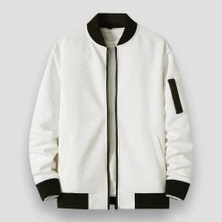 Covrlge Men Store Saint Morris Varsity Zip-Up Jacket Men's Apparels