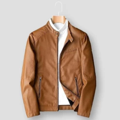 Woodvoice Official Store Sky Madrid Desert Rider Leather Jacket