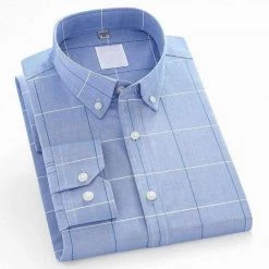 YaoMan E-Commerce Co.,Ltd. Store Sky Madrid Umbria Plaid Shirt