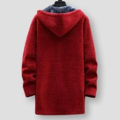 Xiaojin999 Store North Royal Long Fleece Hooded Jacket
