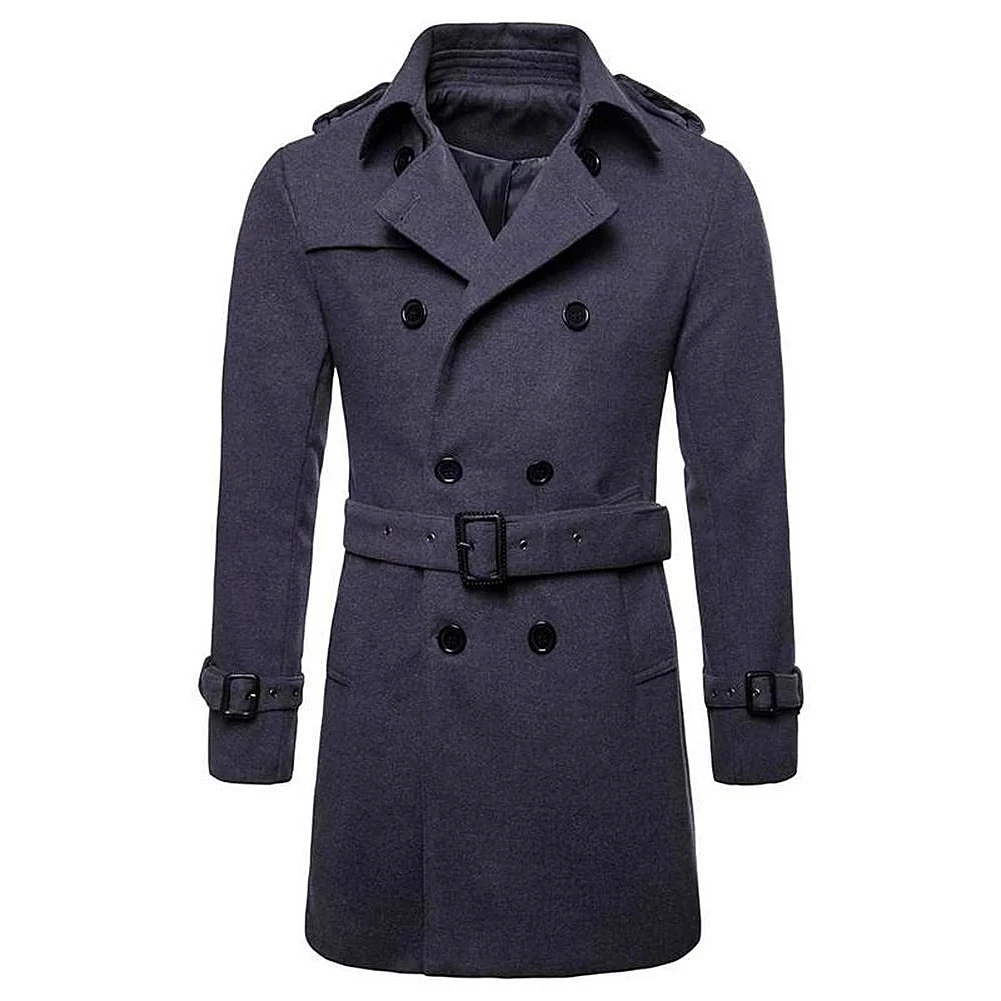 Men's Formal Coat Store Sky Madrid Double-Breasted Long Coat Men's Apparels 3 Men's Formal Coat Store Sky Madrid Double-Breasted Long Coat Men's Apparels