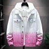 XIPENG Mens Wardrobe Store Boston Gradient Denim Jacket Men's Apparels