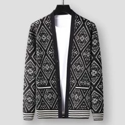 Shop4649205 Store Men's Apparels Saint Morris Graphic Wool Cardigan