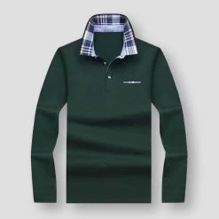 Calm Menswear Store Sky Madrid Slim Plaid Polo Shirt