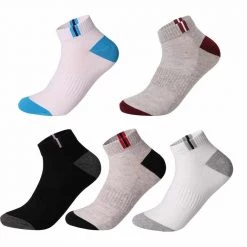 Dream Malin Underwear Co.,Ltd. Men's Apparels Absorbent Ankle Socks (5 Pair)