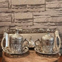 VAYA Decor - Turkish Textile Store Copper Coffee Set Home