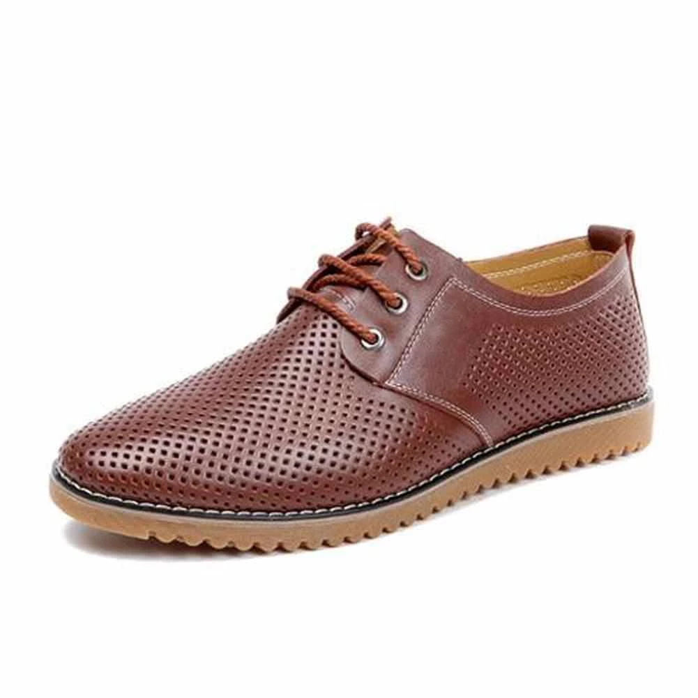 BUVAZIK Official Store Perforated Genuine Leather Derby Shoes Men's Apparels 6 BUVAZIK Official Store Perforated Genuine Leather Derby Shoes Men's Apparels