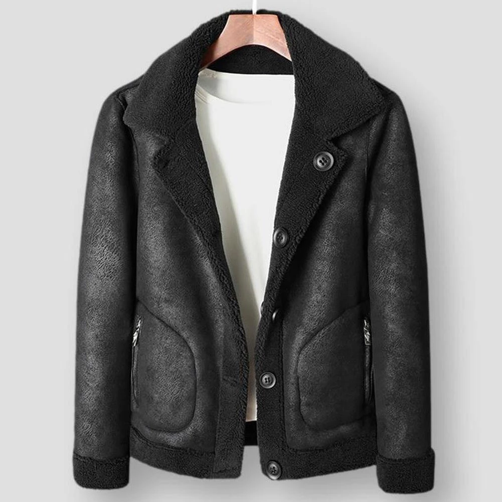 Anbican Factory Store Saint Morris Leather Fleece Biker Jacket Men's Apparels 5 Anbican Factory Store Saint Morris Leather Fleece Biker Jacket Men's Apparels