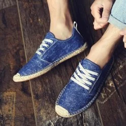 CHANGTU Official Store Men's Apparels Genuine Hemp Canvas Shoes