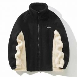 Una Reta Official Store North Royal Patchwork Fleece Coat Men's Apparels