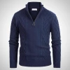 Grace Karin Online Store Saint Morris Cable Knit Turtleneck Pullover Men's Apparels