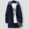Xiaojin999 Store North Royal Long Fleece Hooded Jacket