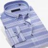 Donghuan Overseas Store Sky Madrid Ocean Blues Striped Shirt