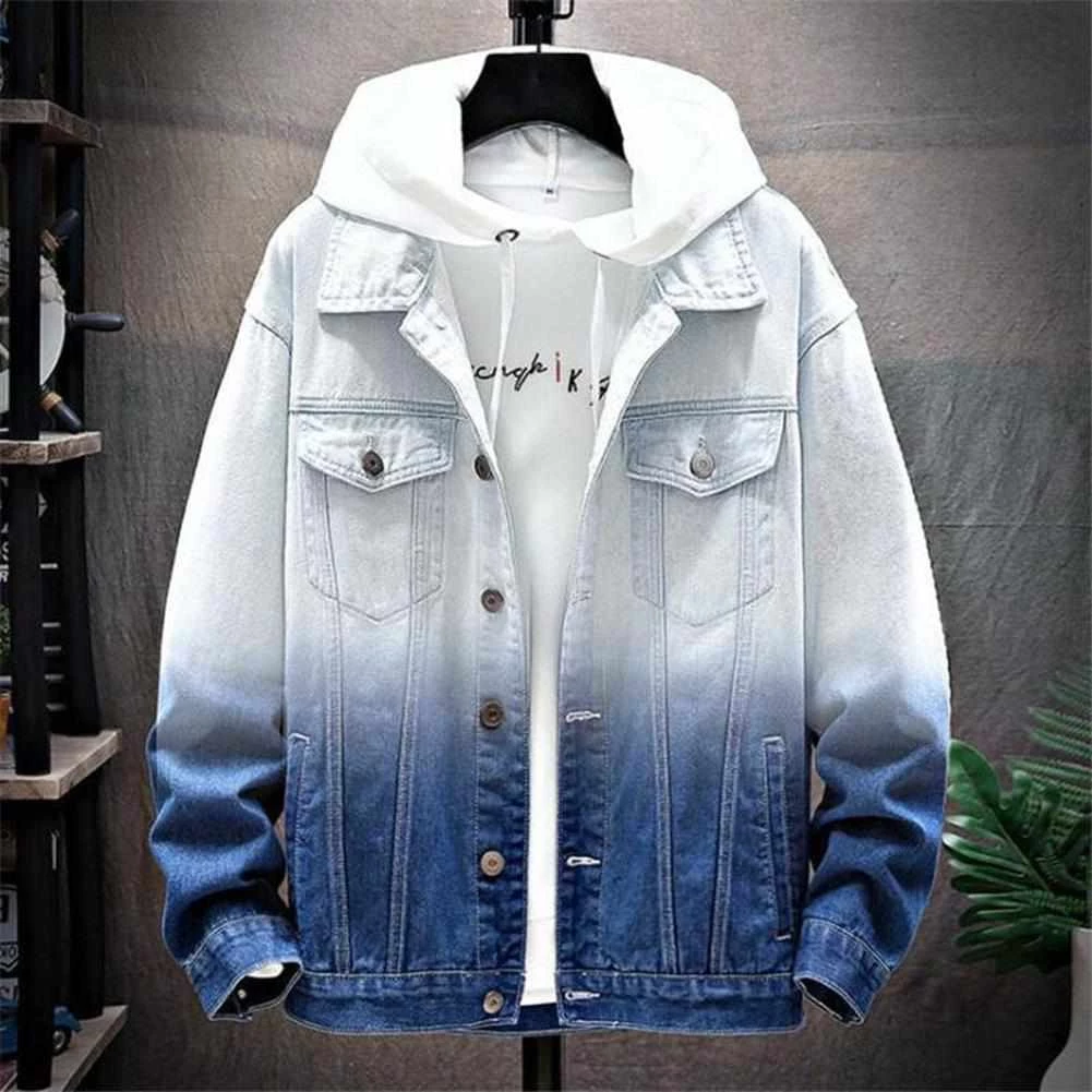 XIPENG Mens Wardrobe Store Boston Gradient Denim Jacket Men's Apparels 4 XIPENG Mens Wardrobe Store Boston Gradient Denim Jacket Men's Apparels