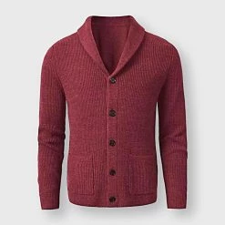 Cashmere Sweater Store Sky Madrid V-Neck Knitted Cardigan Men's Apparels