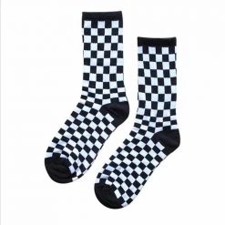 Walking Socks Store Saint Morris Checker Crew Socks Men's Apparels