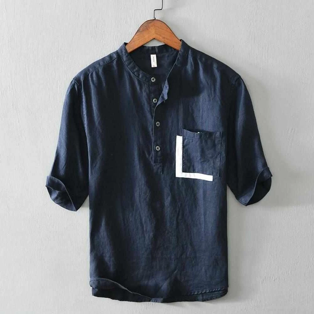 Suehaiwe Official Store North Royal Linen Sunset Shirt 4 Suehaiwe Official Store North Royal Linen Sunset Shirt