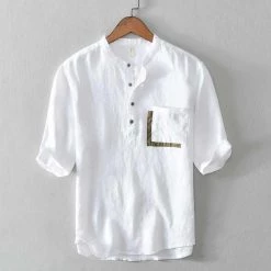 Suehaiwe Official Store North Royal Linen Sunset Shirt 8 Suehaiwe Official Store North Royal Linen Sunset Shirt