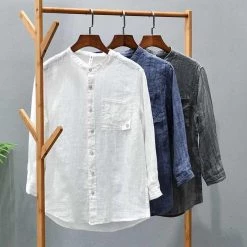 Cotton Linen Store Sky Madrid Zanzibar Linen Shirt