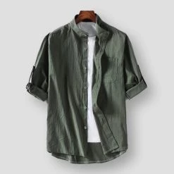 HTYA MEN'S Store Men's Apparels Saint Morris Bonavista Linen Shirt