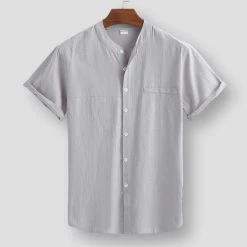 Mr. Handsome Store North Royal Blanc Linen Shirt Men's Apparels