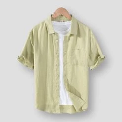 Pinecypress Official Store Men's Apparels North Royal Kamnik Linen Shirt