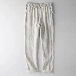 China Cloth North Royal Elastic Linen Pants