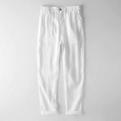 China Cloth North Royal Elastic Linen Pants