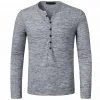 Mens Wardrobe Store Sky Madrid Slim Long Sleeve Henley