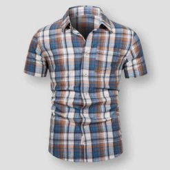 Bolubao 2 Store Men's Apparels Saint Morris Basel Plaid Shirt