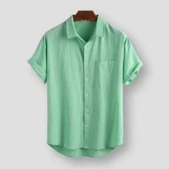 PARKLEES Official Store Men's Apparels Sky Madrid Crefeld Cotton Shirt