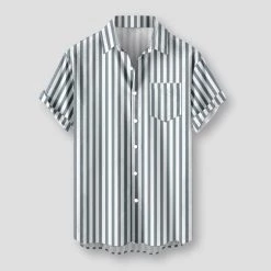ELK 2 Store Men's Apparels Sky Madrid Herlen Striped Shirt 6 ELK 2 Store Men's Apparels Sky Madrid Herlen Striped Shirt