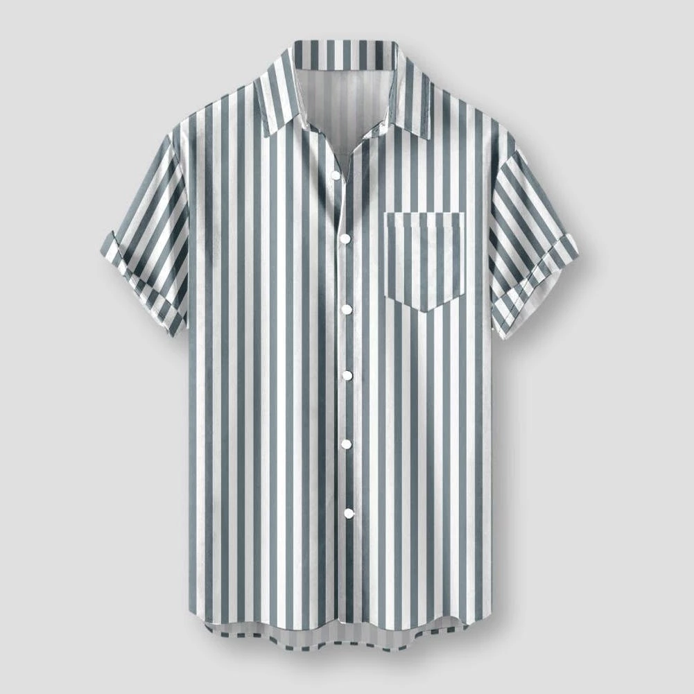 ELK 2 Store Men's Apparels Sky Madrid Herlen Striped Shirt 4 ELK 2 Store Men's Apparels Sky Madrid Herlen Striped Shirt