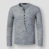Mens Hipster Clothes Store Men's Apparels Sky Madrid Flint Henley Shirt