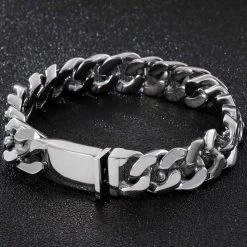 TrustyLan Official Store Stainless Steel Chunky Chain Bracelet