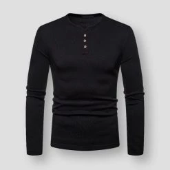 Mens Wardrobe Store Men's Apparels Saint Morris Basic Henley Shirt