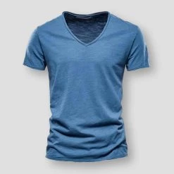 NEGIZBER Trend Store North Royal Casual V-Neck T-Shirt Men's Apparels 13 NEGIZBER Trend Store North Royal Casual V-Neck T-Shirt Men's Apparels