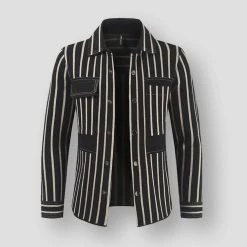 Mens Wardrobe Store North Royal Chablis Striped Shirt Men's Apparels