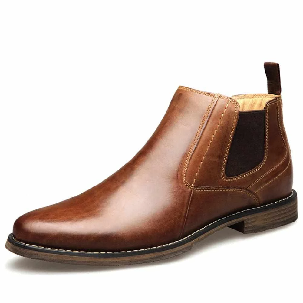 LAH Fashion Store Men's Apparels Saint Morris Leather Chelsea Boot 4 LAH Fashion Store Men's Apparels Saint Morris Leather Chelsea Boot