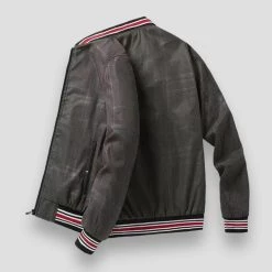 Acong Store Sky Madrid Plaid Baseball Jacket Men's Apparels