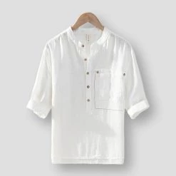 Pinecypress Official Store North Royal Joplin Linen Shirt Men's Apparels