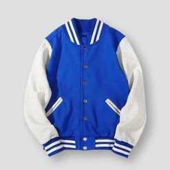 ZIIART Fahion Clothes Store Sky Madrid Baseball Striped Jacket Men's Apparels