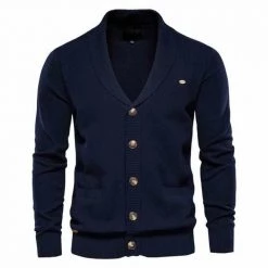 AIOPESON Official Store Men's Apparels Saint Morris Wool Pocket Cardigan