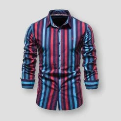 NEGIZBER Trend Store North Royal Colorful Striped Shirt