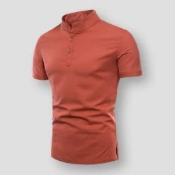 Men's Business Cloth Store Sky Madrid Balzers Linen Polo Shirt