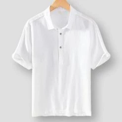 M Cotton Linen Store Men's Apparels Sky Madrid Pyrgos Linen Shirt