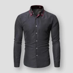 Hisir Store Saint Morris Slim Polka Dot Dress Shirt