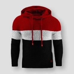 Men City Boutique Clothes Discount Store Sky Madrid Patchwork Contrast Hoodie Men's Apparels