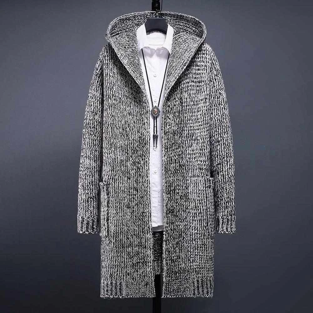Xiaojin999 Store Men's Apparels Sky Madrid Long Hooded Open Cardigan 5 Xiaojin999 Store Men's Apparels Sky Madrid Long Hooded Open Cardigan
